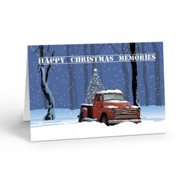 Stonehouse Collection Classic Red Truck Christmas Card - 18 Holiday Cards & 19 Envelopes - 20169