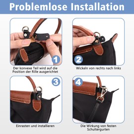 Shoulder Strap for Longchamp Women's Bag, Adjustable Shoulder Strap for Bags, Leather Strap, Carry Straps for Longchamp Mini Bag Straps, Bag Strap Extension, black