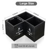 Wooden Kitchen Utensils Holder with 3 Compartments, Large Wooden Large