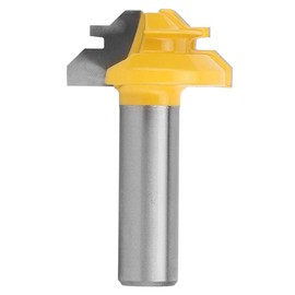 45 Degree Mitre Milling Cutter Bit Carbide 1/2 Inch Shank Joint Milling Cutter Woodworking Cutting Tool (12 x 1-3/8 45 Degree Router Bit)