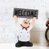 Chef Sculpture Raise Your Hands Welcome Resin France Cook Ornaments