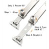I-EASYDWW Casement Window Hinges, Stays, Stopper, Brace, Lock - Flat