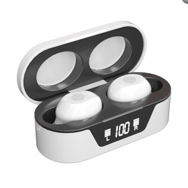 XPOWER X7 Audífonos In-Ear Bluetooth, Estuche con Pantalla LED de batería, hasta 40 Horas batería + Estuche, Resistentes a Agua y Polvo. Control táctil Intuitivo. (Garantía de un año) (Blanco)