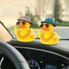 wonuu Rubber Duck Car Ornament Funny Dashboard Decorations Quirky Decor