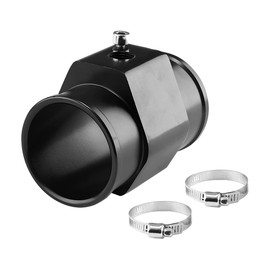 Osilly Car Water Temp Joint Pipe, 26mm Aluminum Automatic Temperature Gauge Adapter with 2 Hose Clamps 1 Screw, Radiator Sensor Connector for Vehicle Meter, DEPO and VDO, Universal Fit