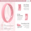 ThunderFit Silicone Wedding Rings for Women, Breathable Air Grooves Engagement