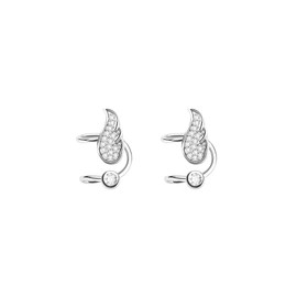 Viwind Ear Cuff 925 Silver Angel Wings Cartilage Ear Clip Silver Non Piercing Ear Cuff with Gift Box for Women, Silver