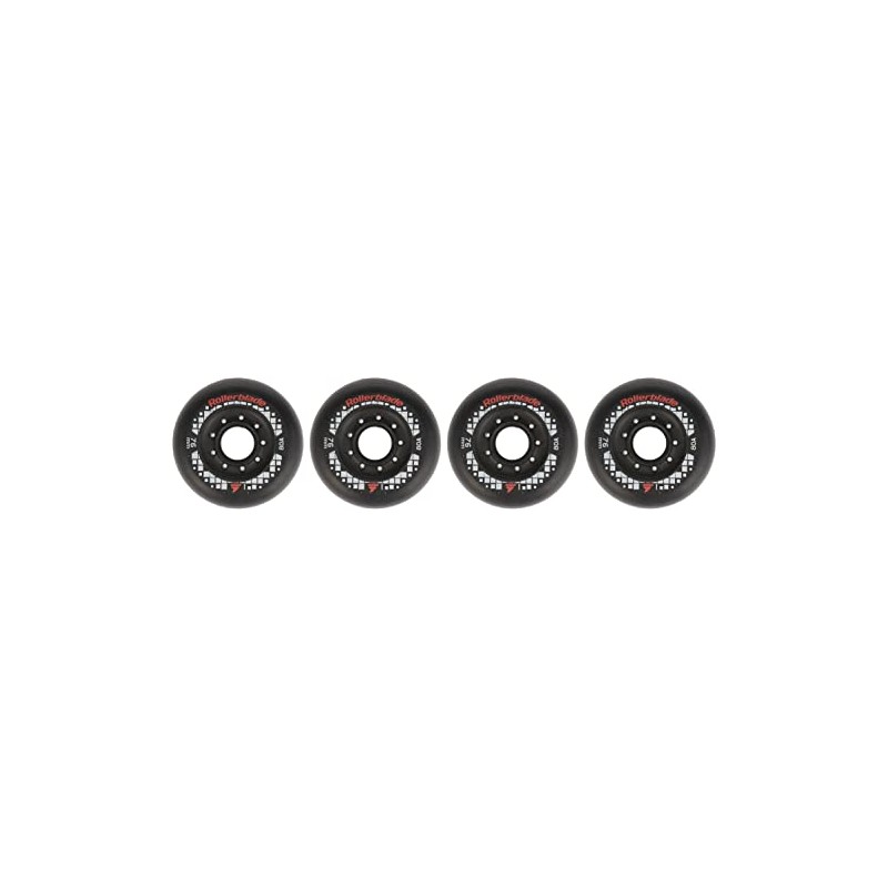 Rollerblade Apex 76mm 80A Wheels, 4 Pack