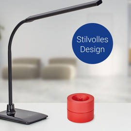 Maul MAULpro Eco Staple Dispenser | Sustainable Desk Organiser for Storage of Paper Clips | Organiser for the Office and Workplace | Includes 15 Clips | Red