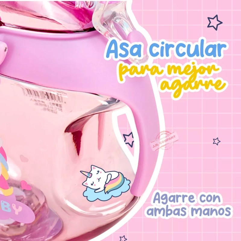 J.H. Company Cantimplora Botella Agua De Figuras Luz Led Kawaii