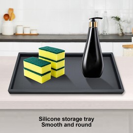 Silikon -Schwammhalter, Küchenspüle Organizerschale, Schwamm Caddy für Badezimmerschalter, Schüssel Seifenhalter, Schrubben, Scheuerkissen (S)