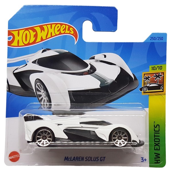 Hot Wheels - McLaren Solus GT - HW Exotics 10/10 - HKG70 - Short Card - Sports Car - White - Mattel 2023