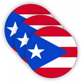 Unbranded 3-pack Puerto Rico Flags Hard Hat Stickers Motorcycle Helmet Laborer Decals Flag