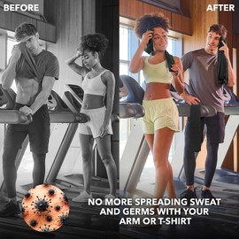 Toallas de Microfibra para Entrenamiento - Secado Rápido, Alta Absorción, Sin Olores, para Hombres y Mujeres - Toalla Deportiva para Sudor de Gimnasio, Hot Yoga, Tenis, Correr, Set de 5 en Negro