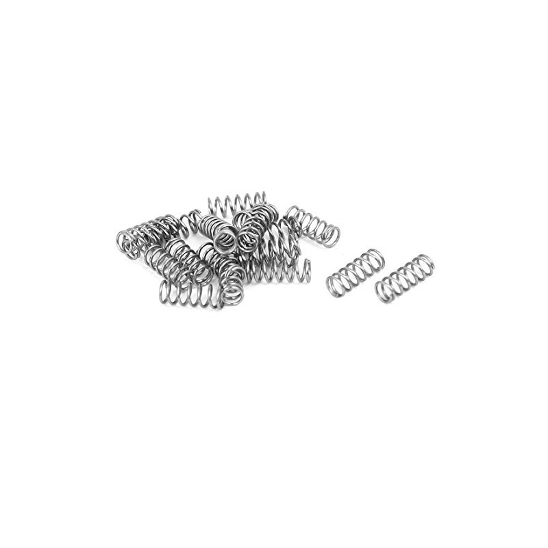 TOP-VIGOR 20Pcs Compression Spring, 4mm OD,0.5mm Wire Size,10mm Free Length