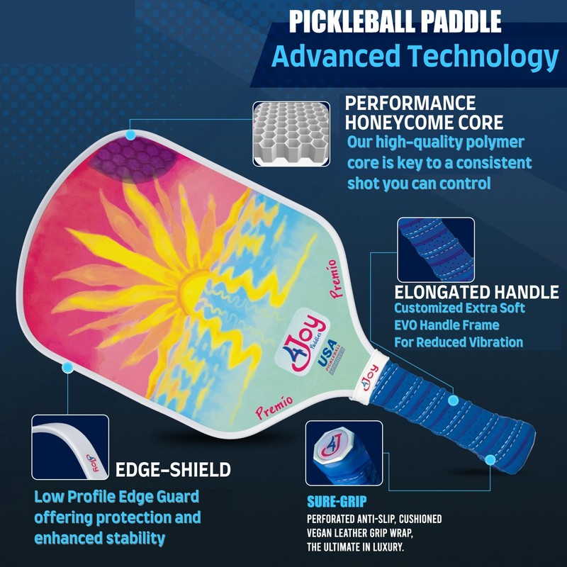 4Joy Premio Lightweight Pickleball Paddle Sunset