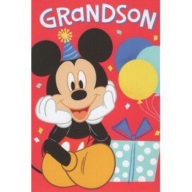 Mickey Mouse Happy Birthday Card for Grandson - You're Loved From Head to Toe... From Ear to Ear... From Now Until Forever! That's Why You're Wished the Very Happiest Birthday Ever!
