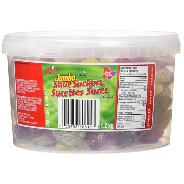 Koala Sour Suckers Gummy Candy, 1.2kg/42.32oz 60 count