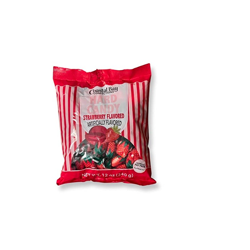 Coastal Bay Strawberry Flavored Hard Candy | 12 Oz |