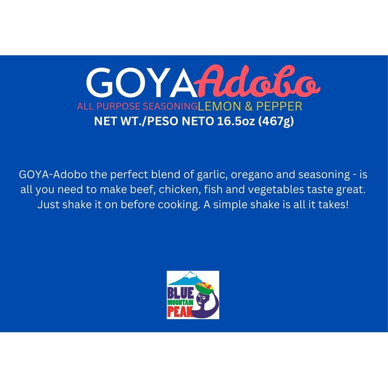 GOYA Adobo All Purpose Seasoning with Lemon and Pepper 467g