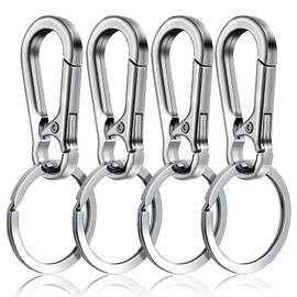 Dog Tag Clips, Stainless Steel Heavy Duty Ring Pet Tag Key Ring Clips, Pet Tags Clip for Collars Keychain Clip for Pets Collars and Harnesses