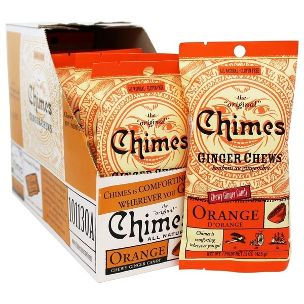 Chimes Ginger Chews 1.5 Oz. - Pack of 3 (Orange)