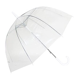 UNIWARE 23" Dome Straight Auto Open Umbrella, 23", Fashion Umbrella, Compact Automatic Rain Umbrella,Clear, Transparent (Clear)