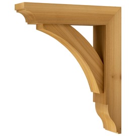 Wood Bracket 02T33 Smooth Finish -Projection 14" -Height 17" -Thickness 3 1/4" -Brace Thickness 2 1/4" by Timber Build