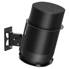 notiela Schutzende Metall-Lautsprecherhalterung für Sonos Move und Sonos Move 2 Wandhalterung mit Neigungs- und Schwenkverstellung, Schwarz