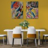 Set De Pinturas De Figuras Geometricas Canvas 3pz De 65x43cm