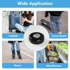 Pack of 4 Suitcase Castors Replacement Wheels, 50 x 18
