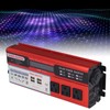 2000W Car Inverter Aluminum Alloy 4 USB Ports 3 Outlets