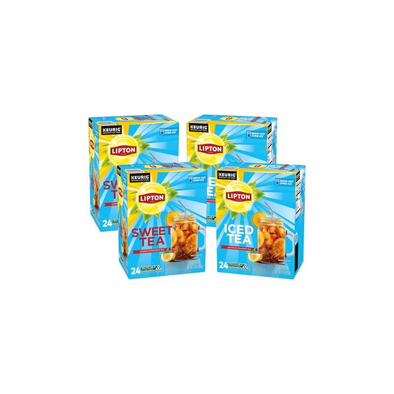 Lipton Iced Tea K-Cup Pods, Sweet Tea & Unsweetened Tea