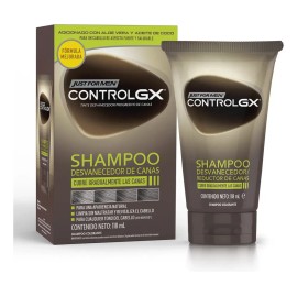 Shampoo Just for Men Control Gx, Desvanecedor Progresivo De Canas, 118ml