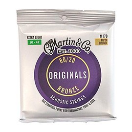 MARTIN M170 Extra Light 10-47 Acoustic Guitar Strings x 3 Sets