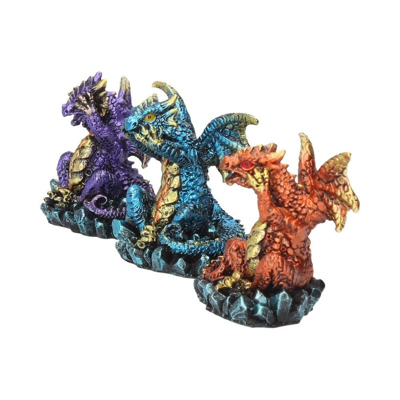Nemesis Now Three Wise Dragons Figurine 13cm Metallic Multi-coloured