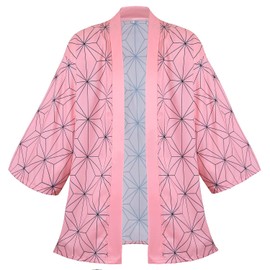 Drofe Anime Robes Tanjiro Cosplay Costume Zenitsu Kimono (pink, Large)