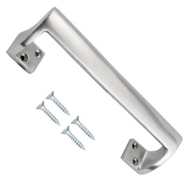 TERF® Heavy Duty Traditional Style Oval Grip Offset Cranked Door Pull Handle Aluminium 300mm Including Fixing Screw - Pack of 1