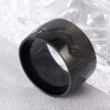 ZENSE - Men's Black Titanium Steel Ring ZR0164, Non-precious metal