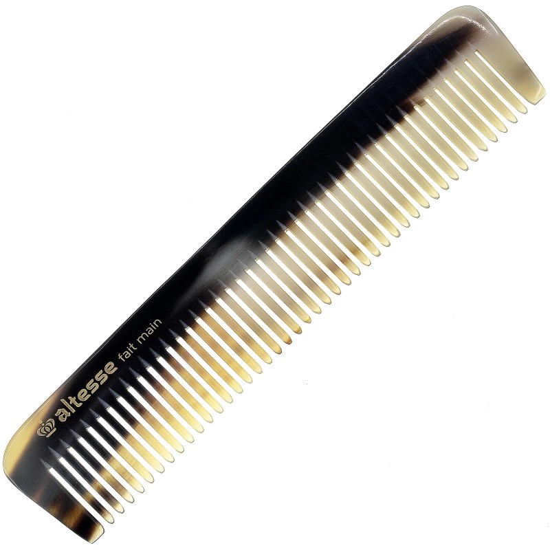 Altesse Antistatic Horn Comb with Smooth Rounded Teeth Handmade in