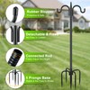 Gtongoko Double Shepherds Hook for Outdoor, 77 Inch Heavy Duty