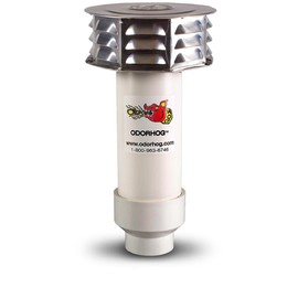 OdorHog Metal Cap Slip On Vent Stack Pipe Filter 2" PVC, Removes Outdoor and Sewer Odor Problems (2.0-inch)