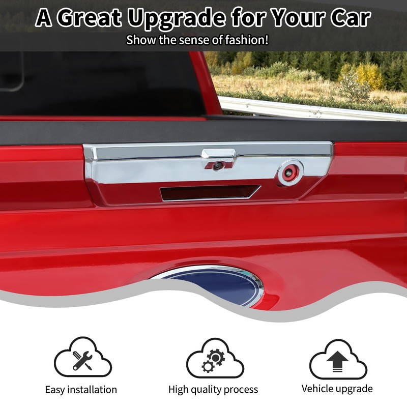 HTHE Light Color Tailgate Door Handle Cover Trim Compatible with