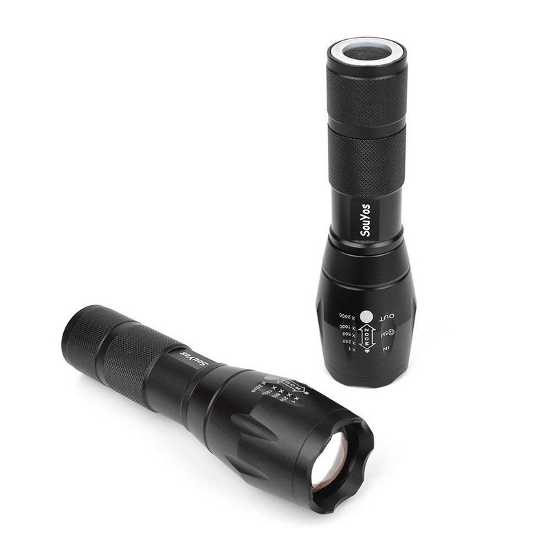 Souyos Military Grade Flashlight 2000 Lumen 5 Modes Water Resistant