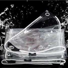 PVC Transparent Vinyl Tarp Windproof Waterproof Cold Protection Shelter Draft Blocker 2x3m
