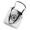Abstract Black And White Boho Sunflower Minimalist Line Art Tote