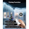 Vynoblip Christmas Icicle Lights Outdoor,8 Modes Indoor Decor String Lights