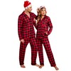 Ekouaer Christmas Family Matching Pajamas Long Sleeve Button Down Pj