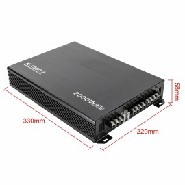 YaeCCC 2000W 4-Channel Car Stereo Amplifier 2 Ohms Class A/B Subwoofer Amplifier