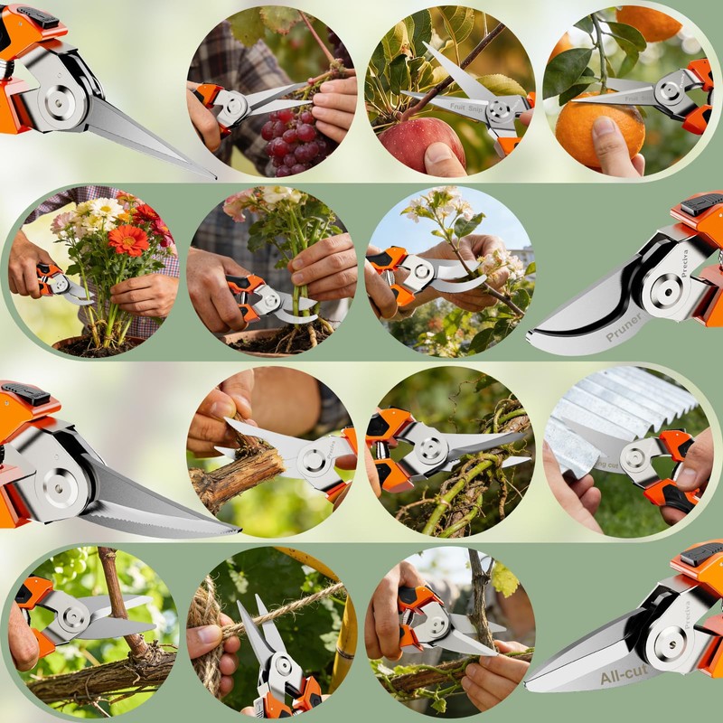 Preciva 4-in-1 Garden Pruning Shears, Gardening Shears with 4 Size